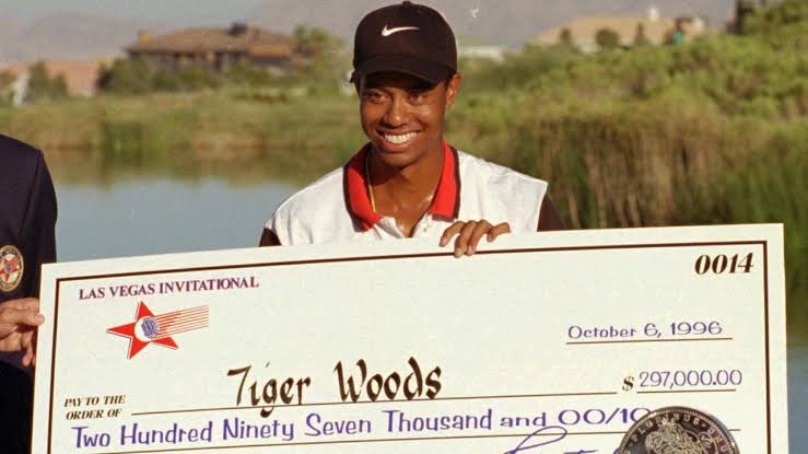Tiger Woods 1996 professional debut